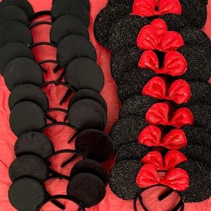 mouse ears with & without bows & photo album